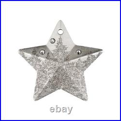 Winter Forest Holiday Ornament 1 Oz Silver Coin $5 Cook Islands 2025