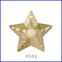 Winter Forest Holiday Ornament Gilded 1 Oz Silver Coin $5 Cook Islands 2025