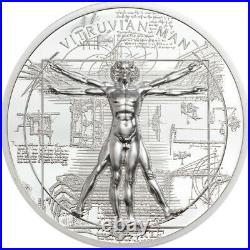 X-Ray Vitruvian Man 2021 1 oz Pure Silver Smartminting Coin Cook Island
