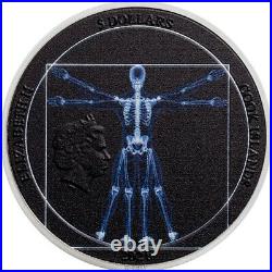 X-Ray Vitruvian Man 2021 1 oz Pure Silver Smartminting Coin Cook Island