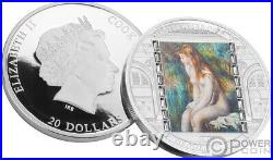 YOUNG GIRL BATHING Masterpieces of Art 3 Oz Silver Coin 20$ Cook Islands 2019