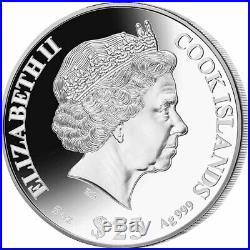 Year of the Rat Mother of Pearl 5 oz Proof Silver Coin 25$ Cook Islands 2020