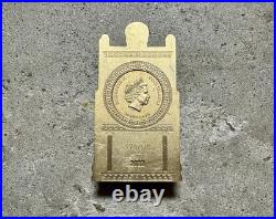 ZEUS FATHER OF THE GODS 2022 3 oz. 999 Silver Gilded Coin Cook Islands