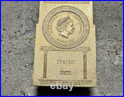 ZEUS FATHER OF THE GODS 2022 3 oz. 999 Silver Gilded Coin Cook Islands