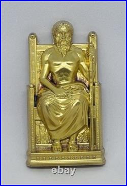 ZEUS FATHER OF THE GODS 2022 3 oz Silver Gilded Smartminting Coin Cook Islands