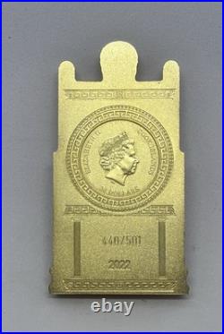 ZEUS FATHER OF THE GODS 2022 3 oz Silver Gilded Smartminting Coin Cook Islands