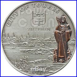 ZUTPHEN HANSEATIC LEAGUE Hansa Silver Coin 5$ Cook Islands 2010